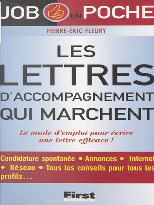 cover image of Les lettres d'accompagnement qui marchent